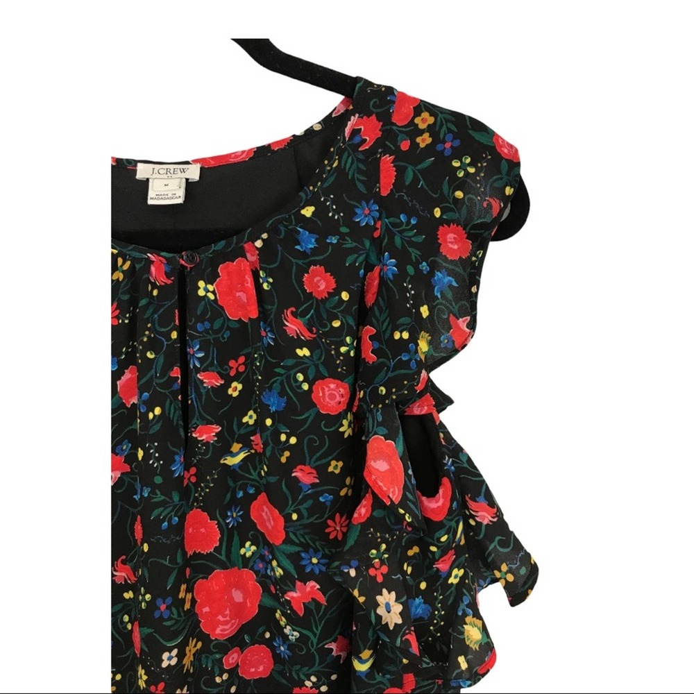 J. CREW Printed Flutter Floral Dress - Picture 5 of 11